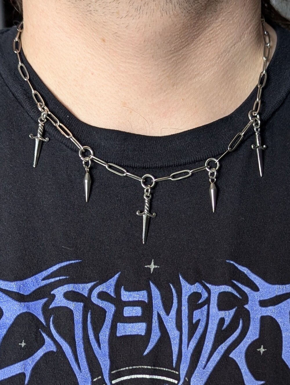Stainless steel Dagger Necklace